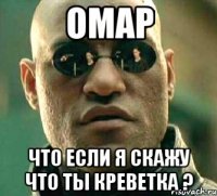 омар что если я скажу что ты креветка ?