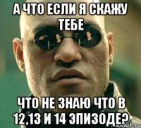 а что если я скажу тебе что не знаю что в 12,13 и 14 эпизоде?