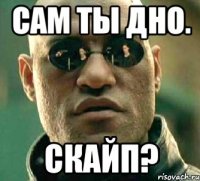 сам ты дно. скайп?