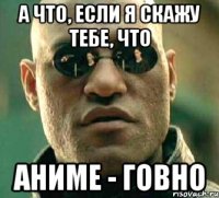 а что, если я скажу тебе, что аниме - говно