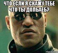 что если я скажу тебе что ты долбаеб? 