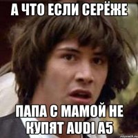 а что если серёже папа с мамой не купят audi a5