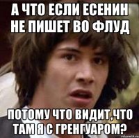 а что если есенин не пишет во флуд потому что видит,что там я с гренгуаром?