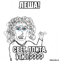 леша! свет, плита, утюг???