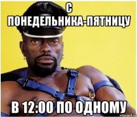 с понедельника-пятницу в 12:00 по одному