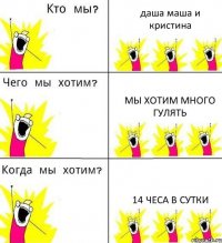 даша маша и кристина мы хотим много гулять 14 чеса в сутки