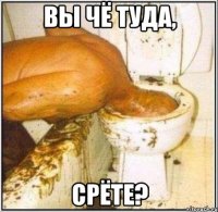 вы чё туда, срёте?