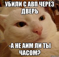 убили с авп через дверь -а не аим ли ты часом?