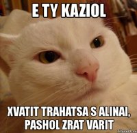e ty kaziol xvatit trahatsa s alinai, pashol zrat varit