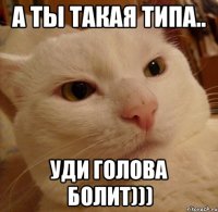а ты такая типа.. уди голова болит)))