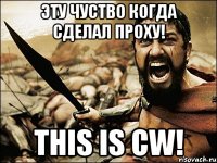 эту чуство когда сделал проху! this is cw!