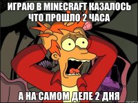 играю в minecraft казалось что прошло 2 часа а на самом деле 2 дня