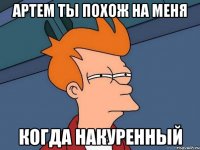 артем ты похож на меня когда накуренный