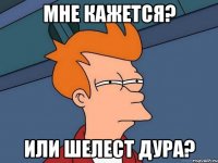 мне кажется? или шелест дура?