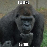тщетно бытие