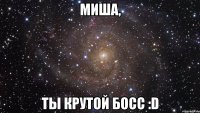 миша, ты крутой босс :d