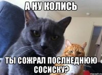 а ну колись ты сожрал послнеднюю сосиску?