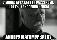 леонид аркадьевич расстроен, что ты не испекла кексы анверу магамурзаеву