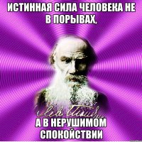 истинная сила человека не в порывах, а в нерушимом спокойствии