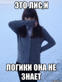 это лис,и логики она не знает