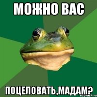 можно вас поцеловать,мадам?