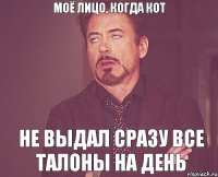 МОЁ ЛИЦО, КОГДА КОТ НЕ ВЫДАЛ СРАЗУ ВСЕ ТАЛОНЫ НА ДЕНЬ