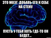 это мозг, добавь его к себе на стену пусть у тебя хоть где-то он будет...