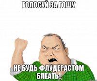 голосуй за гошу не будь флудерастом блеать!