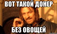 вот такой донер без овощей