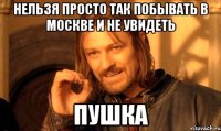 нельзя просто так побывать в москве и не увидеть пушка