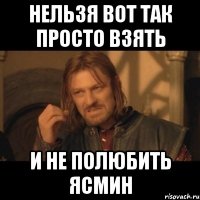 нельзя вот так просто взять и не полюбить ясмин