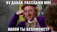ну давай, расскажи мне какой ты веломонстр
