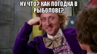 ну что? как погодка в рыболове? 