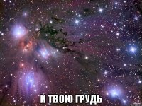  и твою грудь