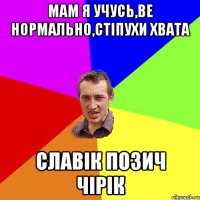 мам я учусь,ве нормально,стіпухи хвата славік позич чірік