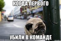 когда первого убили в команде
