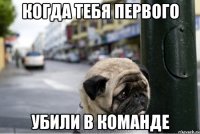 когда тебя первого убили в команде
