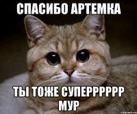 спасибо артемка ты тоже суперррррр мур