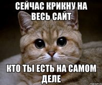 сейчас крикну на весь сайт кто ты есть на самом деле