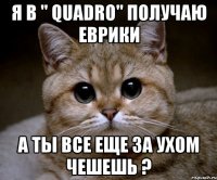 я в " quadro" получаю еврики а ты все еще за ухом чешешь ?