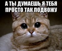 а ты думаешь я тебя просто так подвожу 