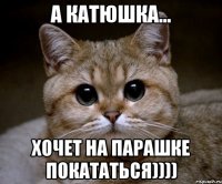 а катюшка... хочет на парашке покататься))))