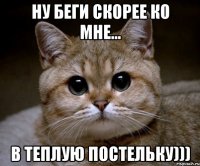 ну беги скорее ко мне... в теплую постельку)))