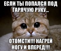 если ты попался под гарячую руку... отомсти!!! нагрей ногу и вперед!!!