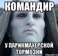 командир у парикмахерской тормозни