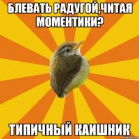 блевать радугой,читая моментики? типичный каишник
