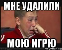 мне удалили мою игрю