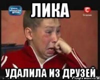 лика удалила из друзей