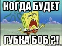 когда будет губка боб ?!