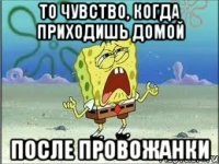 то чувство, когда приходишь домой после провожанки